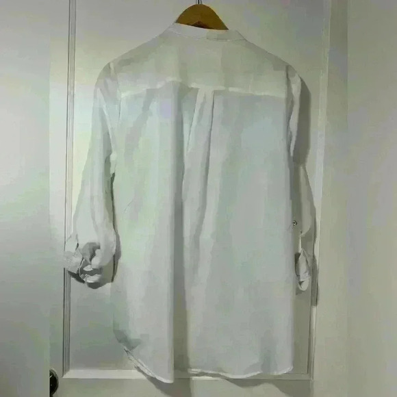 Michael Kors Longsleeve Zipper Tuxedo Shirt - Picture 6 of 7